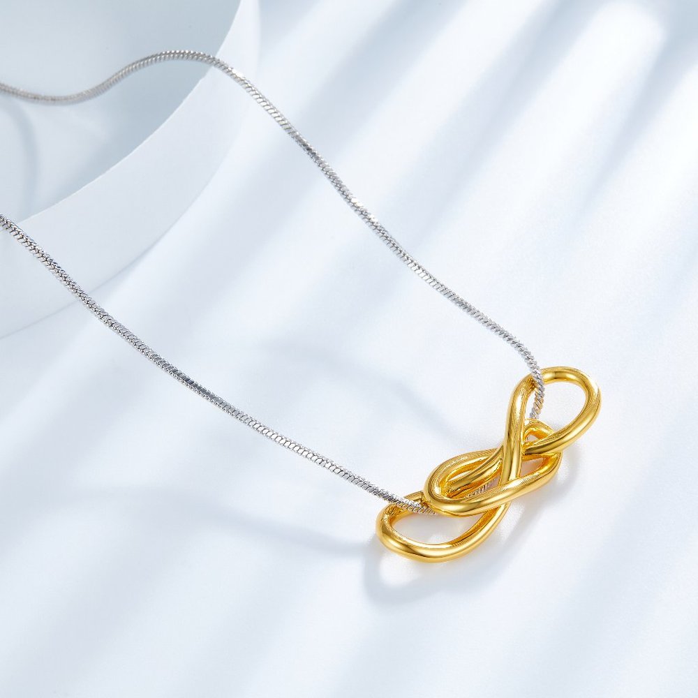 NEW 18K gold plated color-block snake chain pendant necklace, fashion, stylish